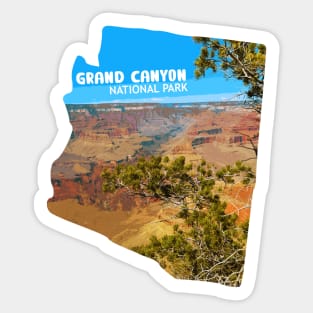 Grand Canyon National Park Arizona map Grand Canyon photo Arizona tourism Sticker